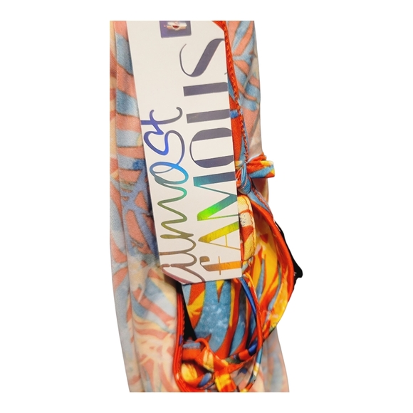 Almost Famous - XL Vibrant Orange and Blue Dress - Picture 4 of 8